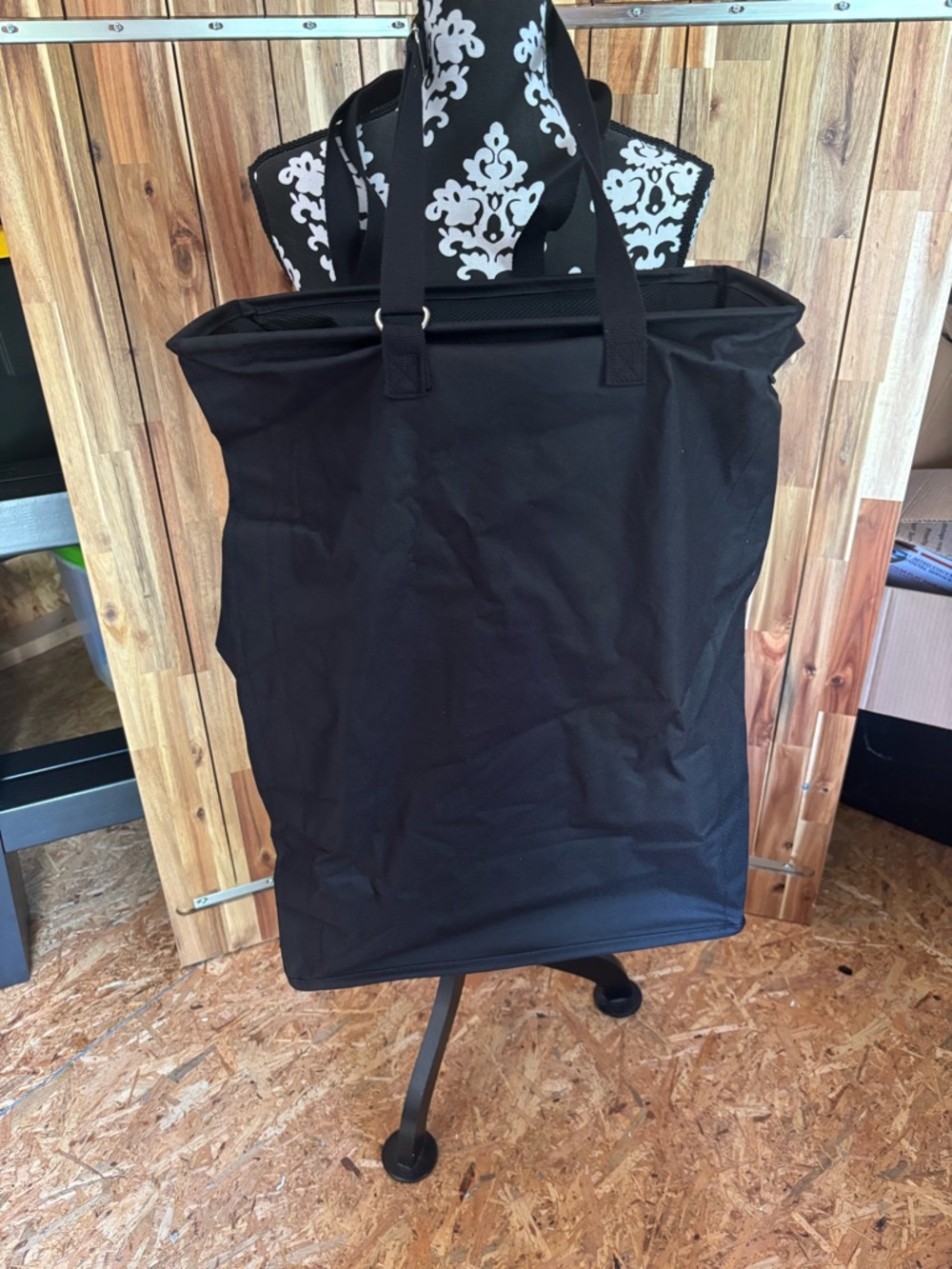21X15 Rolling Canvas Bag with mesh tie top and handles on each side.